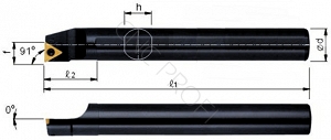 Nóż tokarski S16Q - STFCR11 fi 16 mm na płytkę TCMT110204