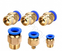 Złączka wtykowa prosta wąż 4 mm gwint zewn. 3/8