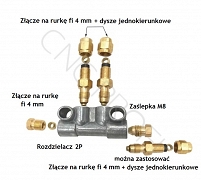 Rozdzielacz 2P do centralnego smarowania 