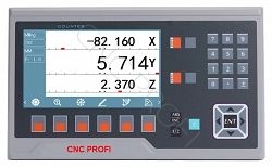 Czytnik LCD położenia tokarka 3 osiowa 2  X - Z