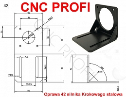 Oprawa silnika krokowego stalowa 42x42 mm