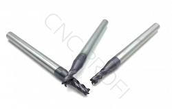 Frez węglikowy  4p fi 2.5 x 8 x 4 x 50 mm TiAIN 45 HRC