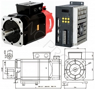 Silnik z sterownikiem serwo wrzeciona 5,5 Kw 3x400V 