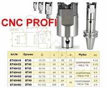 Wytaczadło 2 PŁYTKOWE  BT40  68 - 92 mm