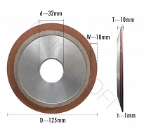Tarcza diamentowa talerzowa 125 x 32  x 10 mm #150