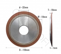 Tarcza diamentowa talerzowa 150 x 32 x 10 mm # 150