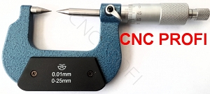  Mikrometr  0 – 25 mm do gwintów zewnętrznych 