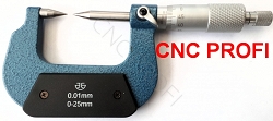 Mikrometr 0 - 25 mm do gwintów zewnętrznych 