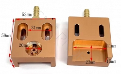Oprawa dyszy 53x 58 mm aluniniowa M20x1,5mm do wycinarki drutowej 